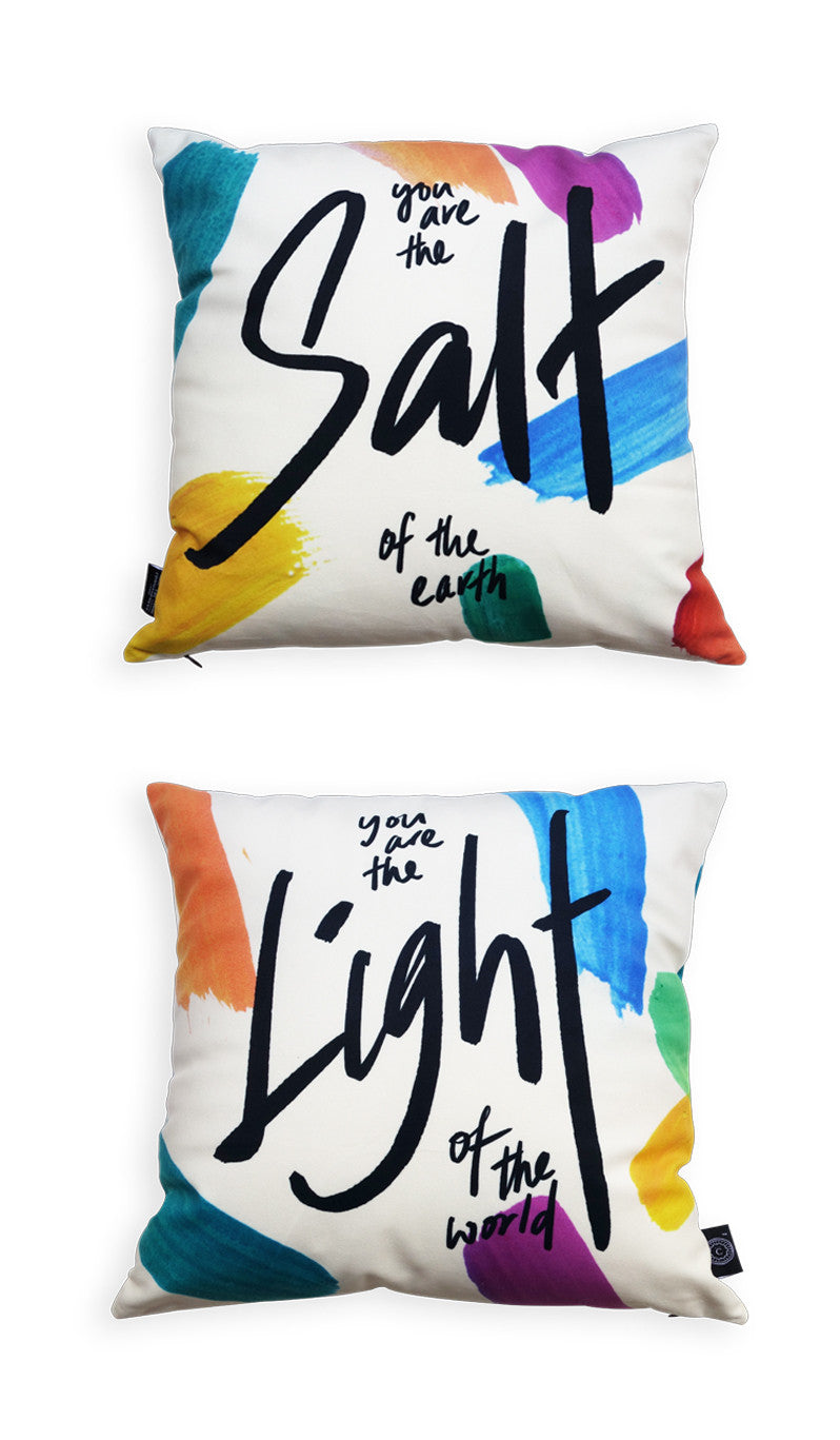 Brush - Salt and Light of the World {Cushion Cover} - Cushion Covers by The Commandment, The Commandment Co