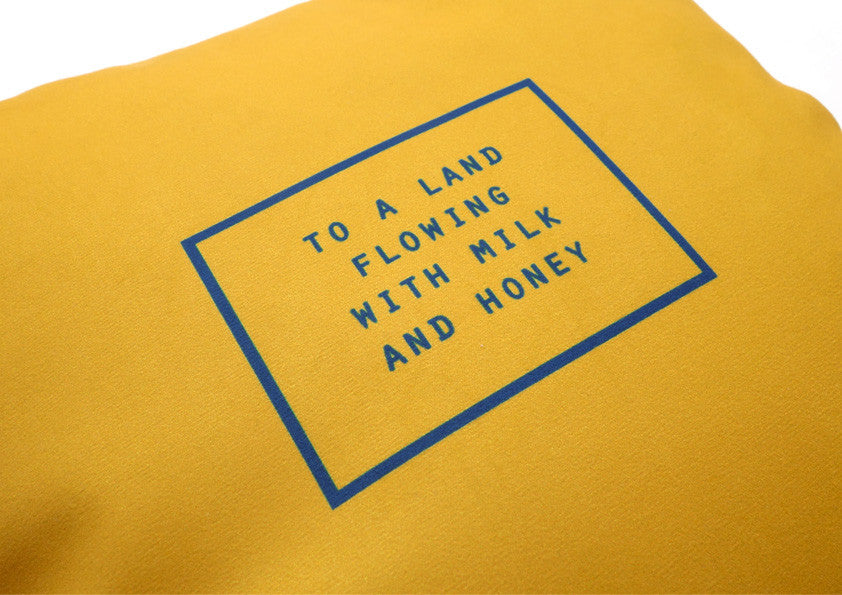To A Land Flowing With Milk And Honey {Cushion Cover} - Cushion Covers by The Commandment Co, The Commandment Co , Singapore Christian gifts shop