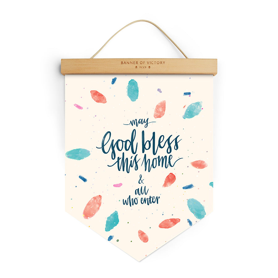 May God Bless This Home {Banner of Victory} - Banners by The Commandment Co, The Commandment Co , Singapore Christian gifts shop