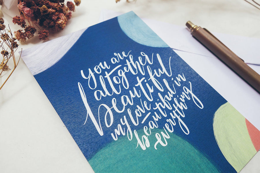 you''re altogether beautiful my love. Valentine's day greeting card ideas for your girlfriend