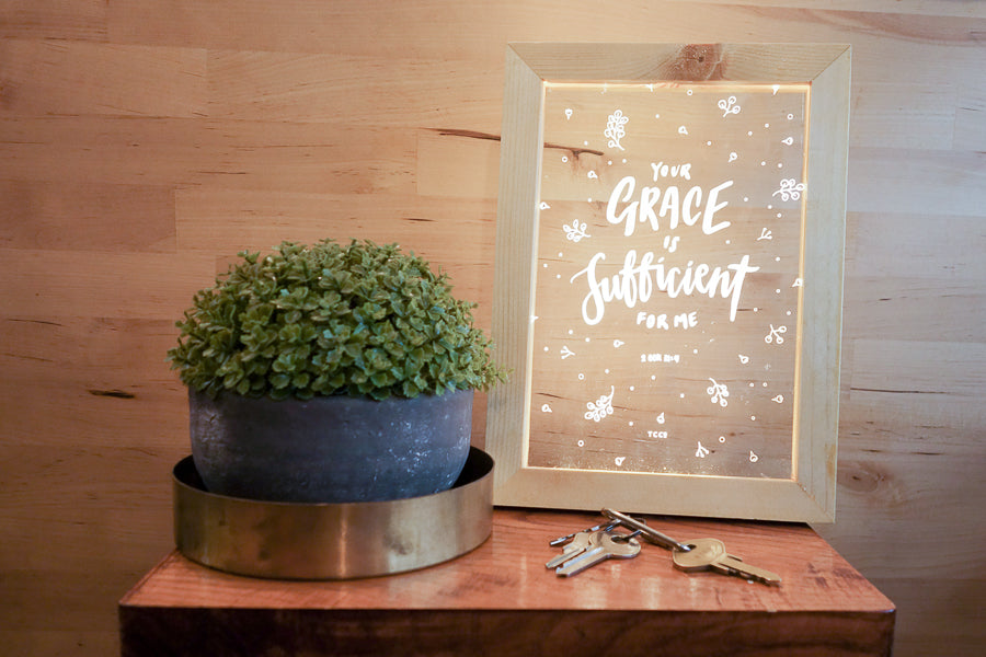 Your Grace Is Sufficient For Me {Night Light} - Night Light by The Commandment, The Commandment Co , Singapore Christian gifts shop