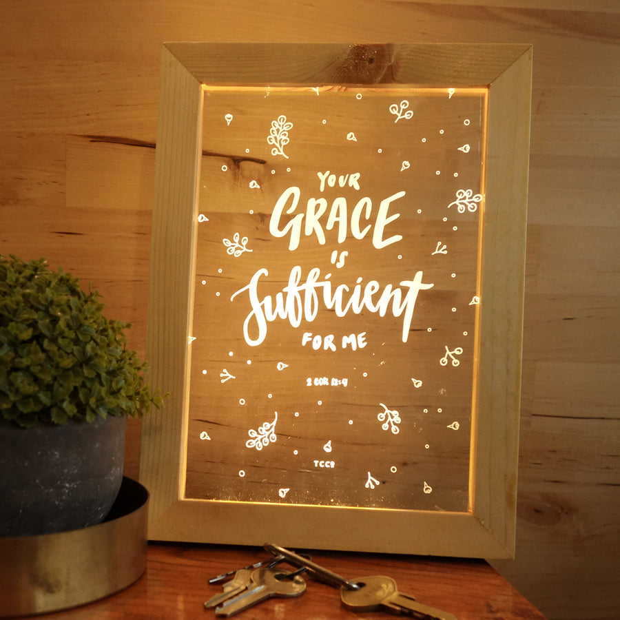 Your Grace Is Sufficient For Me {Night Light} - Night Light by The Commandment, The Commandment Co , Singapore Christian gifts shop