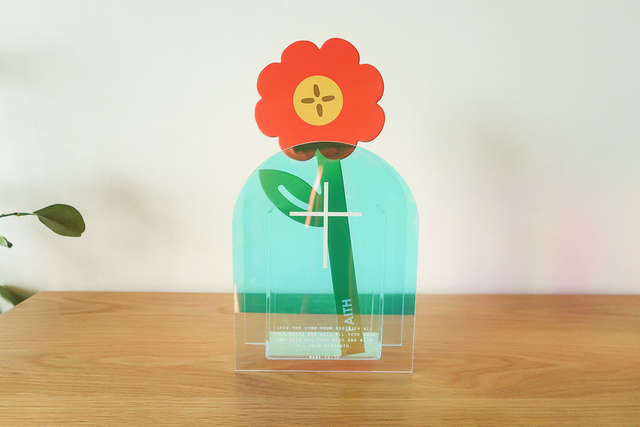 Love The Lord {Iridescent Acrylic Vase} - by The Commandment Co, The Commandment Co , Singapore Christian gifts shop