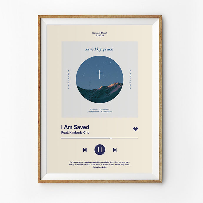 I Am Baptised Song Playlist Poster {Customisable} - Posters by The Commandment Co, The Commandment Co , Singapore Christian gifts shop