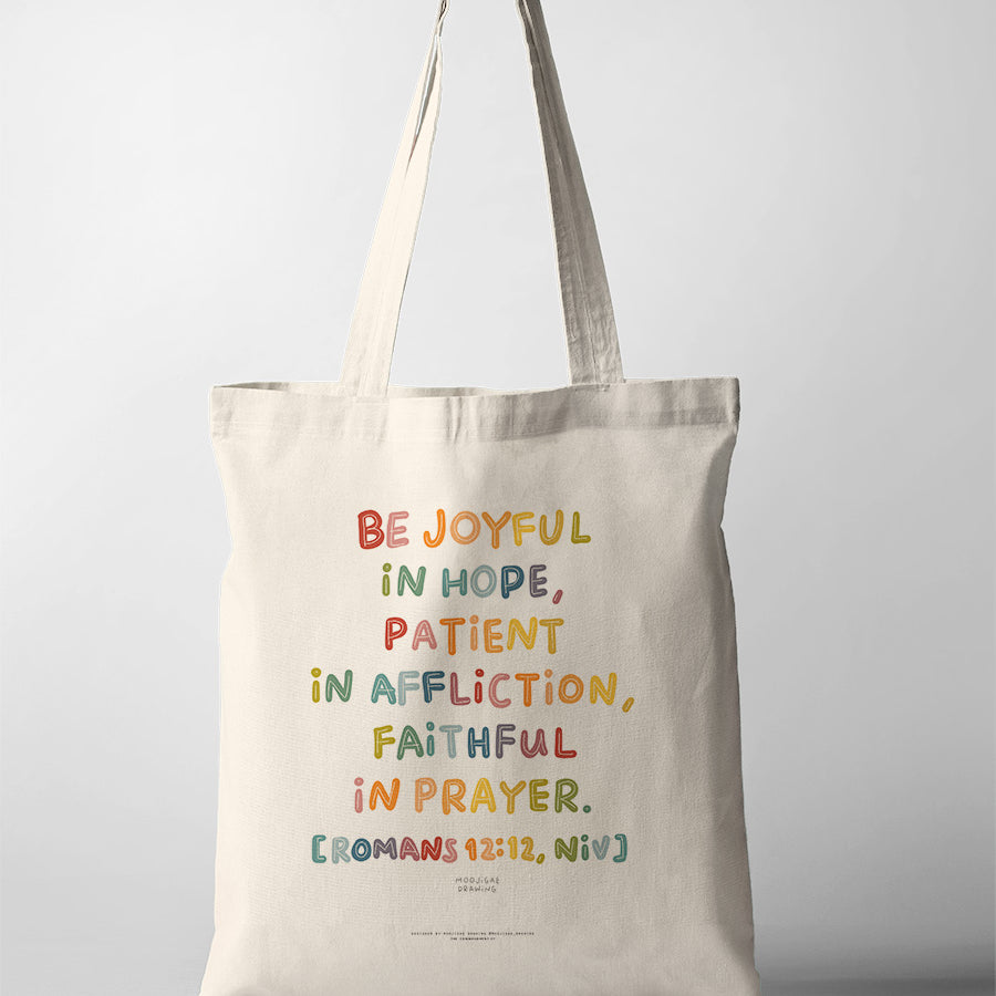 Be Joyful In Hope {Tote Bag} - tote bag by Moojigae Drawing, The Commandment Co , Singapore Christian gifts shop