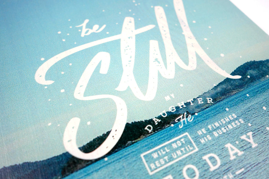 Be Still My Daughter {Wood Board} - Wood Board by Timber+Shepherd, The Commandment Co