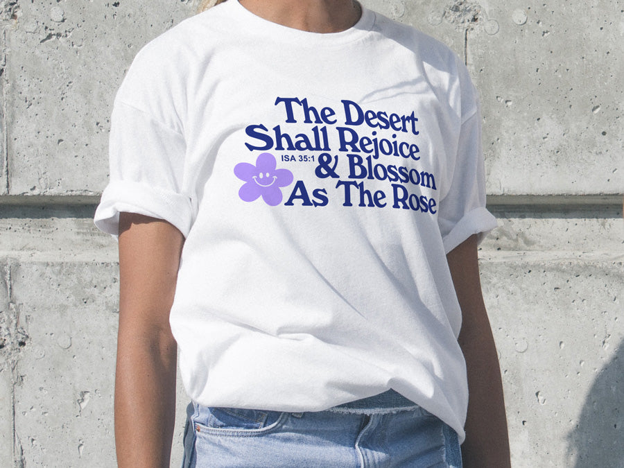 Rejoice and Blossom {T-shirt} - T-shirt by The Commandment, The Commandment Co , Singapore Christian gifts shop