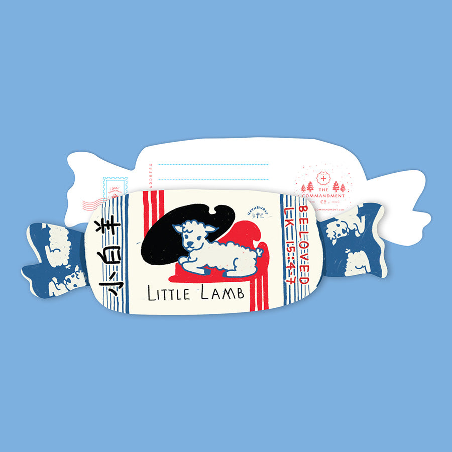 Beloved Little White Lamb Sweet {LOVE SUPERMARKET Card} - Cards by The Commandment Co, The Commandment Co , Singapore Christian gifts shop