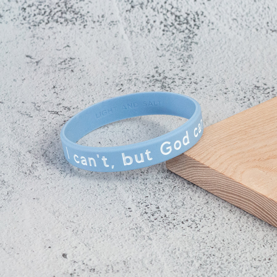 I Can't But God Can {Rubber Wristband} - verse band by The Commandment Co, The Commandment Co , Singapore Christian gifts shop