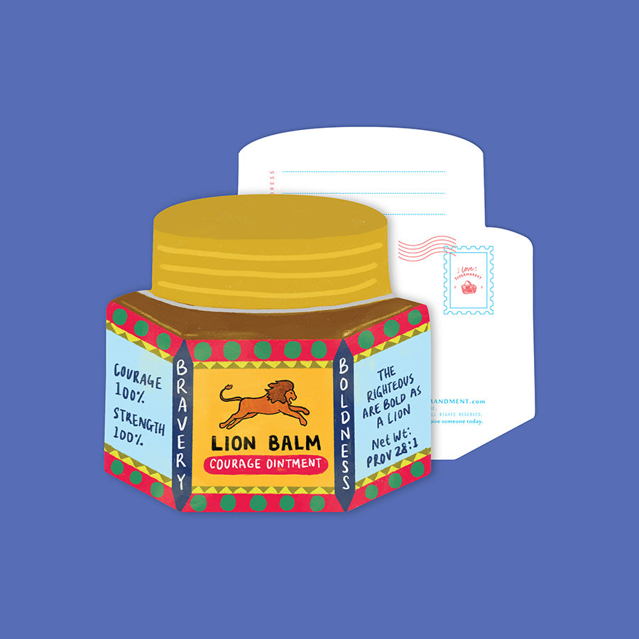 Bold Lion Balm {LOVE SUPERMARKET Card} - Cards by The Commandment Co, The Commandment Co , Singapore Christian gifts shop