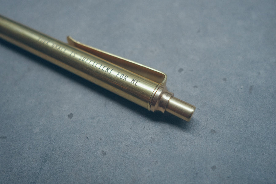Ballpoint Pen - Classic {Personalised Brass Pen} - Brass Pen by The Commandment, The Commandment Co , Singapore Christian gifts shop