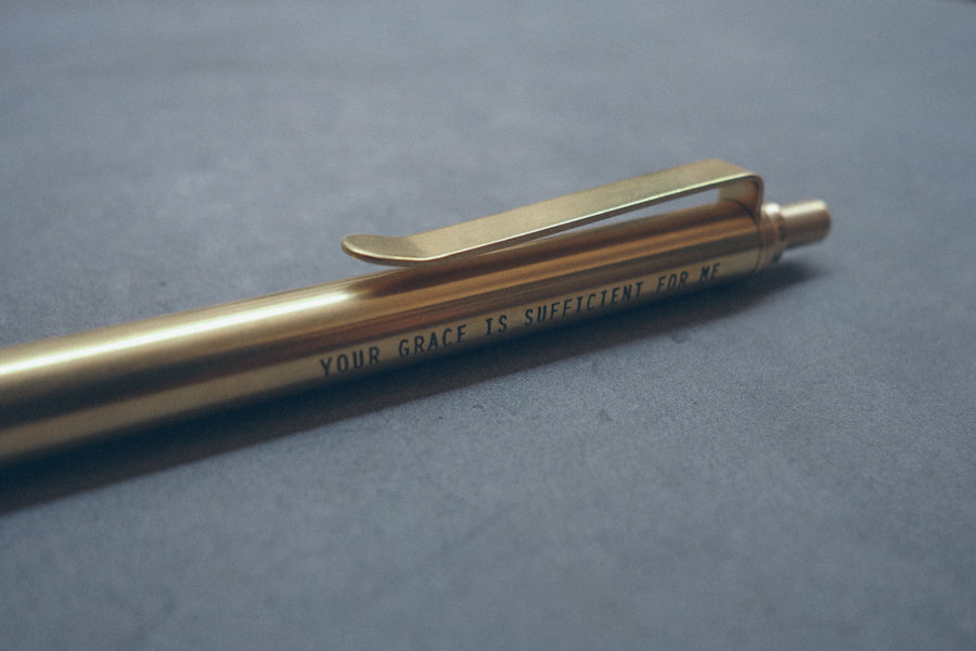 Ballpoint Pen - Classic {Personalised Brass Pen} - Brass Pen by The Commandment, The Commandment Co , Singapore Christian gifts shop