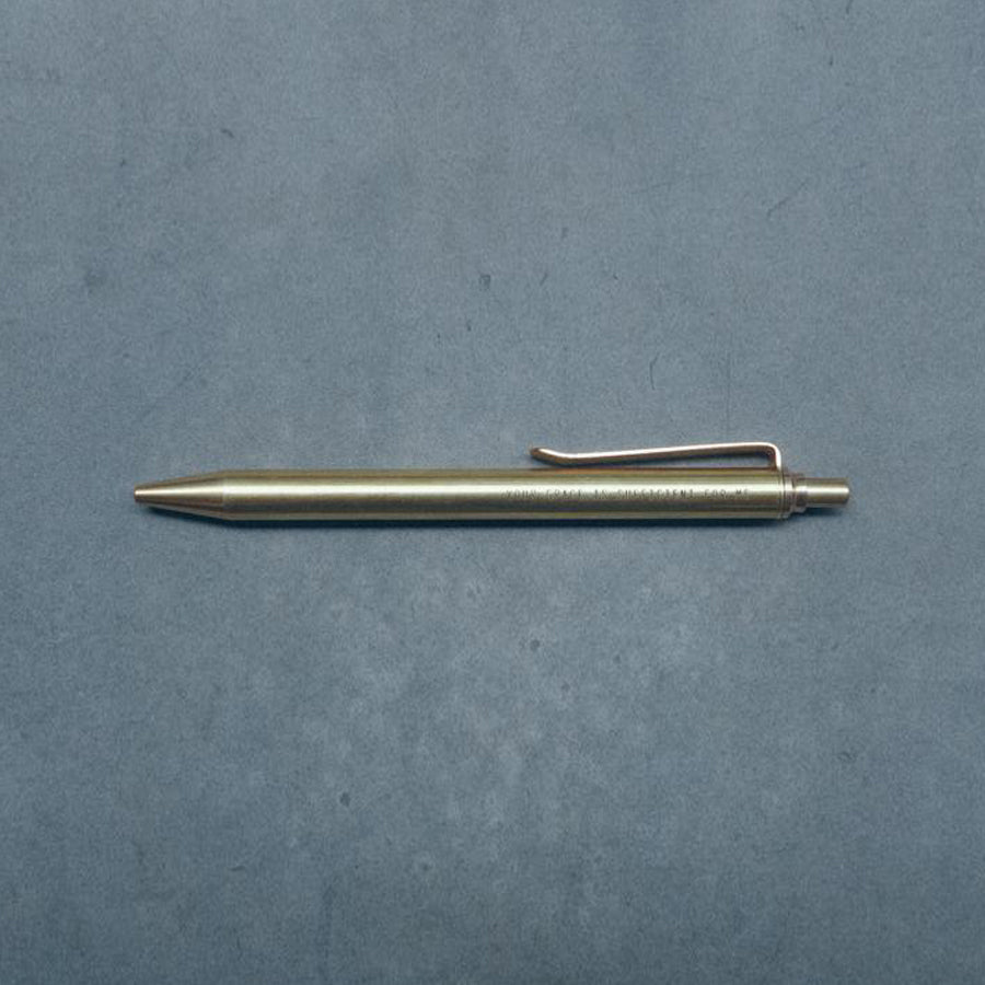Ballpoint Pen - Classic {Personalised Brass Pen} - Brass Pen by The Commandment, The Commandment Co , Singapore Christian gifts shop