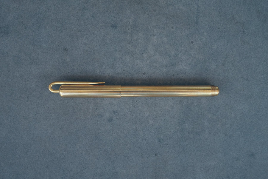 Rollerball Pen (Ink) Classic {Personalised Brass Pen} - Brass Pen by The Commandment, The Commandment Co