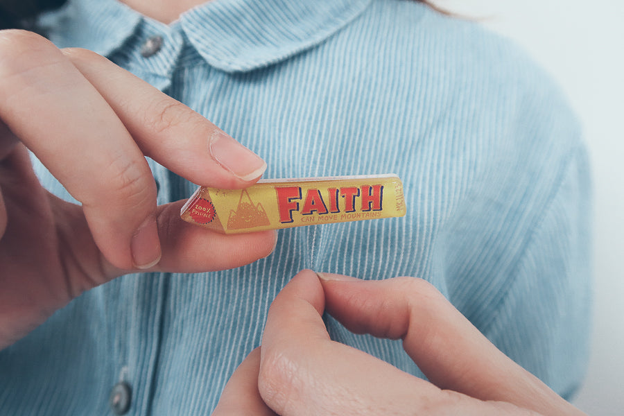 Faith Chocolate Bar {LOVE SUPERMARKET Pins} - Accessories by Hey New Day, The Commandment Co , Singapore Christian gifts shop