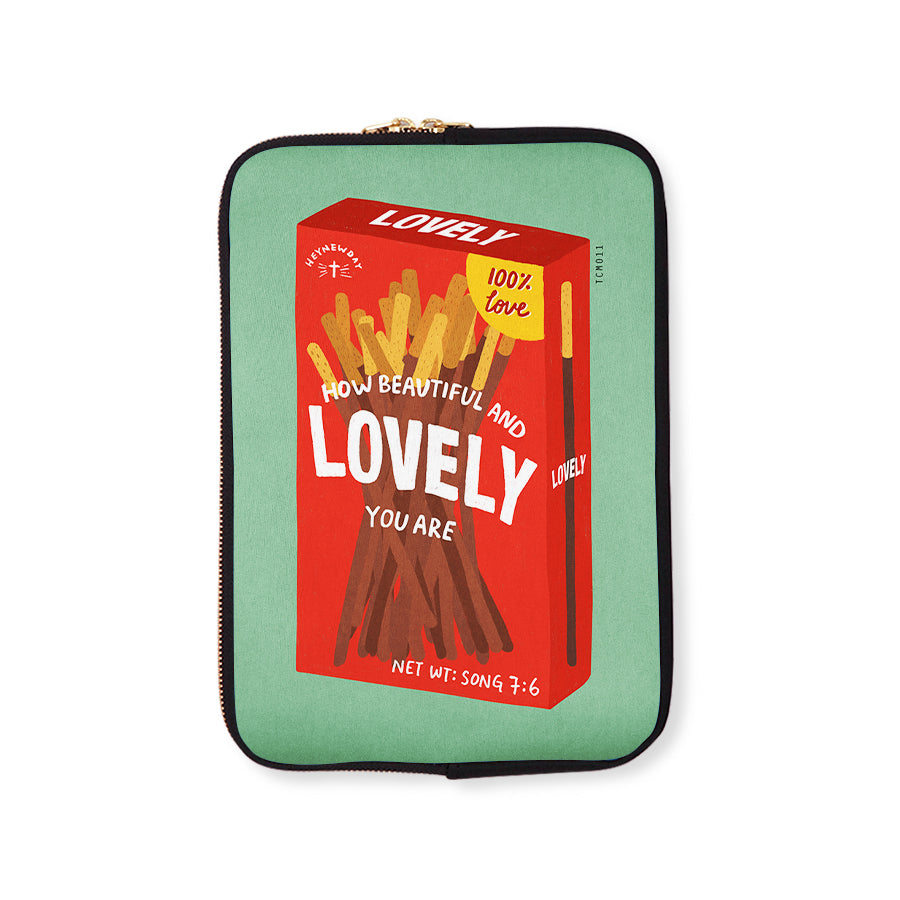 Lovely Chocolate Stick | Laptop Sleeve {LOVE SUPERMARKET} - Laptop Sleeve by The Commandment Co, The Commandment Co , Singapore Christian gifts shop