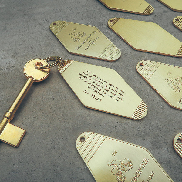 Hotel Brass Keychain - Keychain by The Messenger by TCCO, The Commandment Co , Singapore Christian gifts shop