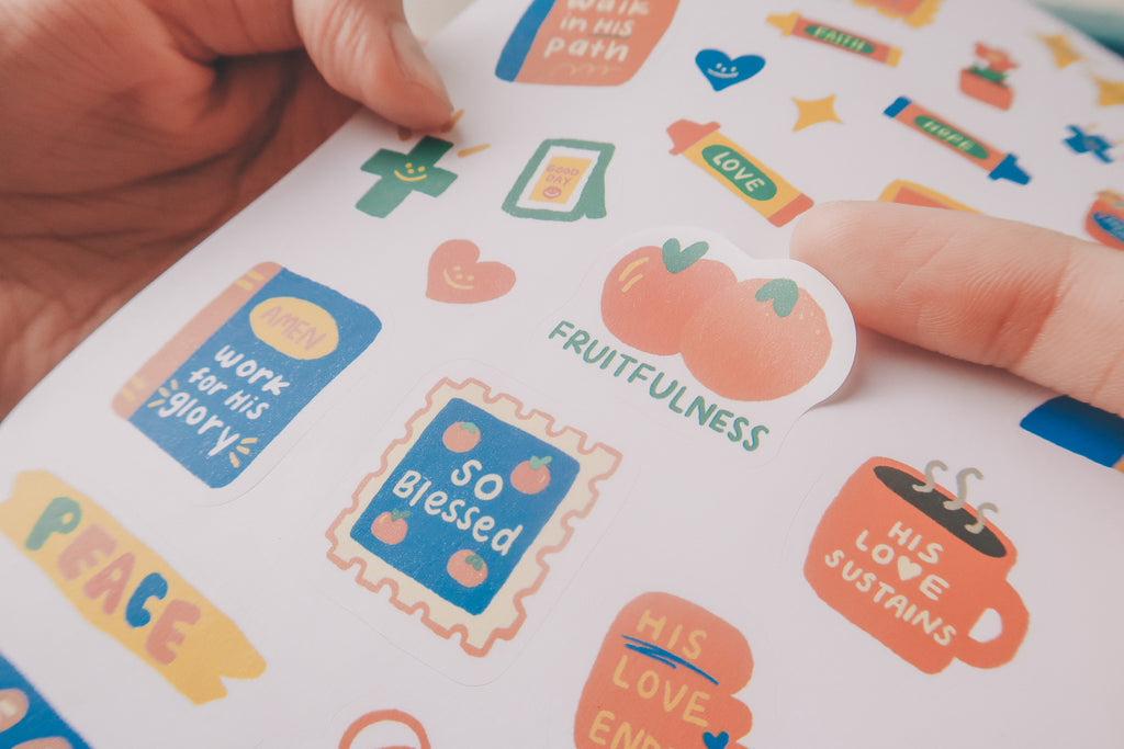 Fruitfulness | Journaling Sticker Sheet - Stickers by The Commandment Co , The Commandment Co , Singapore Christian gifts shop
