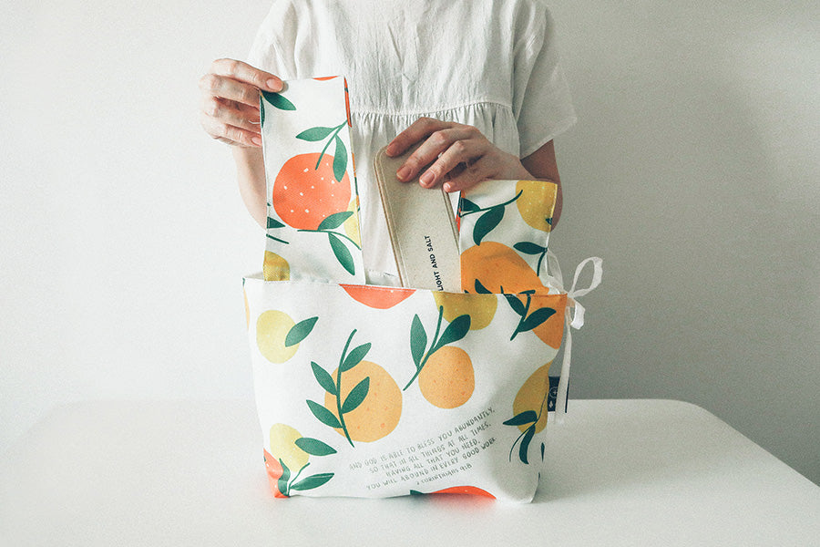 Lemon And Oranges - God Is Able To Bless You Abundantly {Lunch Bag} - lunch bag by The Commandment Co, The Commandment Co , Singapore Christian gifts shop