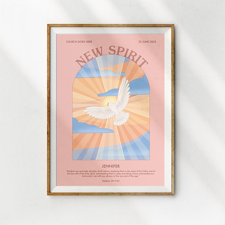 New Creation New Life New Spirit Baptism Poster {Customisable} - Posters by The Commandment Co, The Commandment Co , Singapore Christian gifts shop