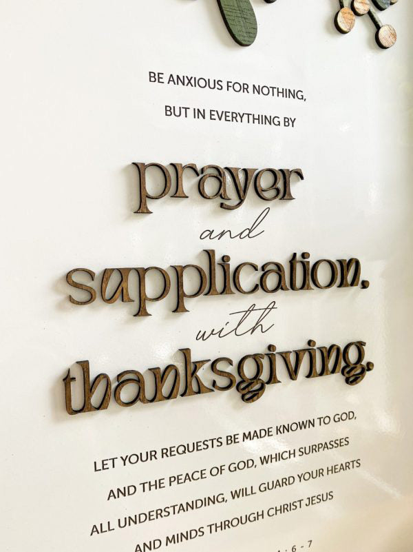 Prayer and Supplication With Thanksgiving {Wood Craft}