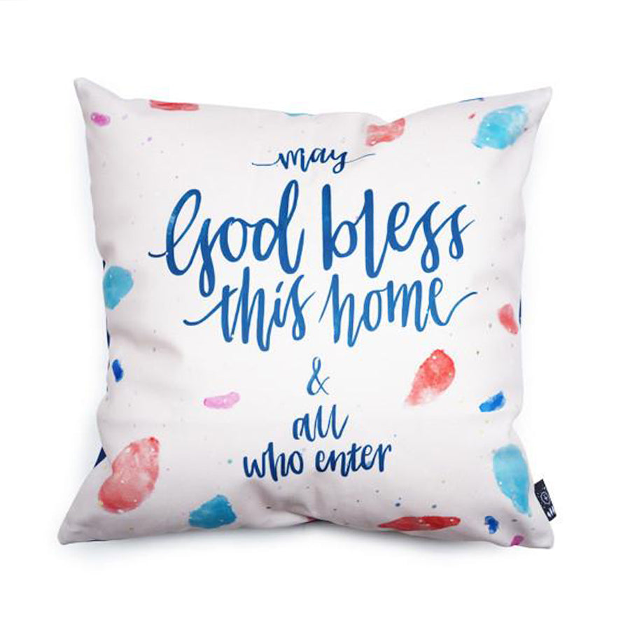 May God Bless This Home {Cushion Cover} - Cushion Covers by The Commandment Co, The Commandment Co , Singapore Christian gifts shop