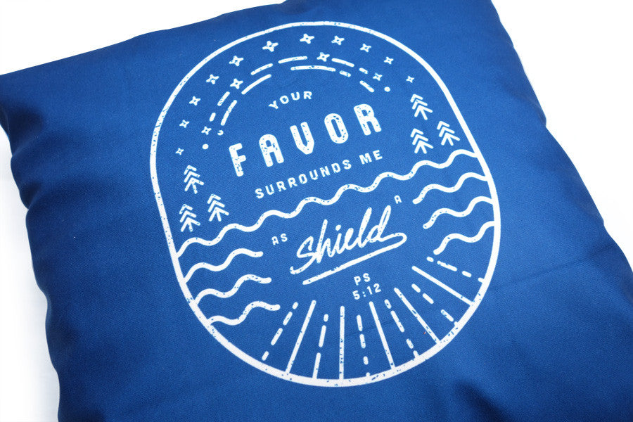 Your favor surrounds me as a shield {Cushion Cover} - Cushion Covers by The Commandment Co, The Commandment Co , Singapore Christian gifts shop