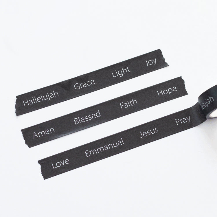 Amen Joy Faith Pray Love {Set of 2 Washi Tape} - Stickers by The Commandment Co, The Commandment Co