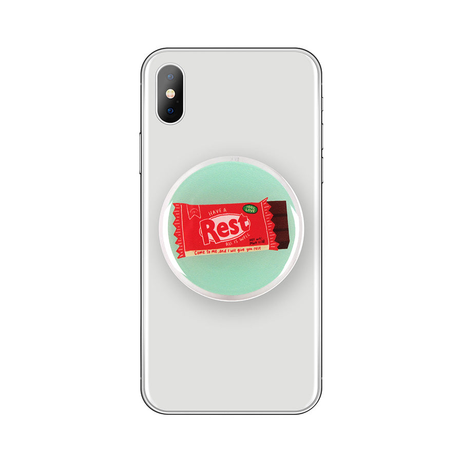 Rest Chocolate Bar {LOVE SUPERMARKET Phone Grip} - Phone Grip by The Commandment Co , The Commandment Co , Singapore Christian gifts shop