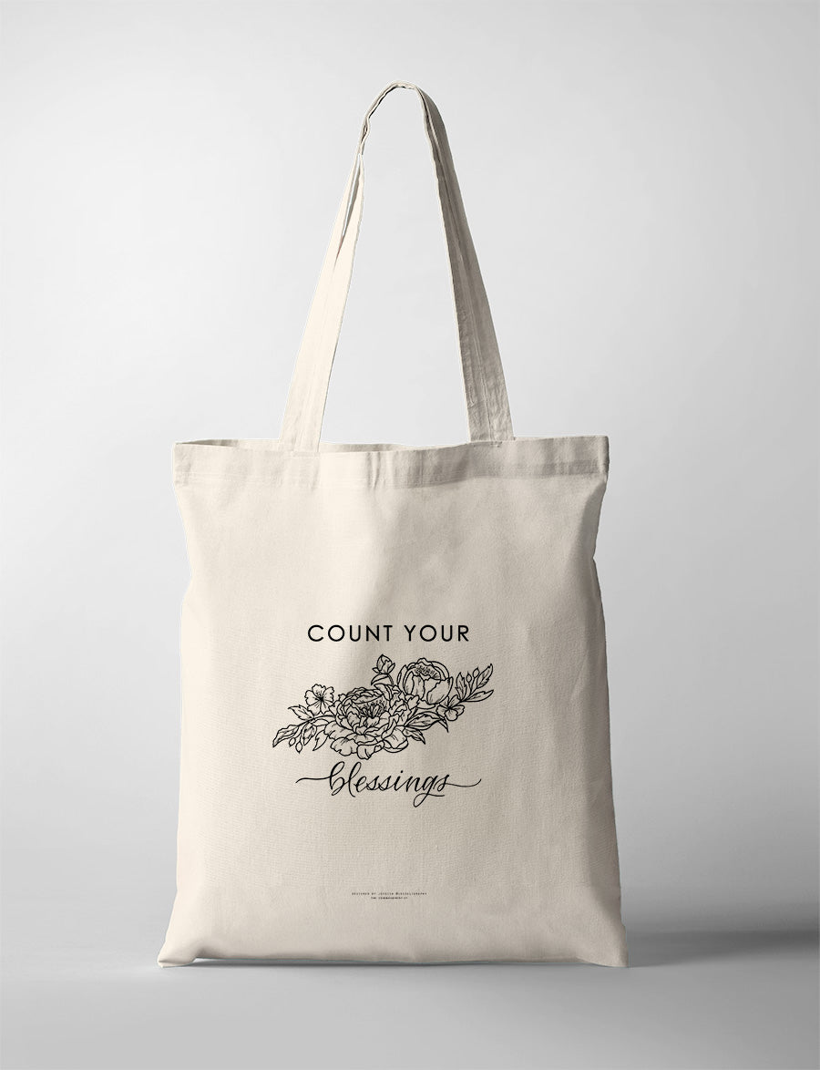 Count Your Blessings {Tote Bag} - tote bag by Jessoligraphy, The Commandment Co , Singapore Christian gifts shop
