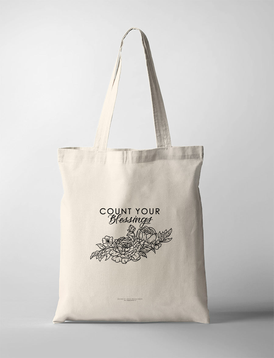 Count Your Blessings {Tote Bag} - tote bag by Jessoligraphy, The Commandment Co , Singapore Christian gifts shop