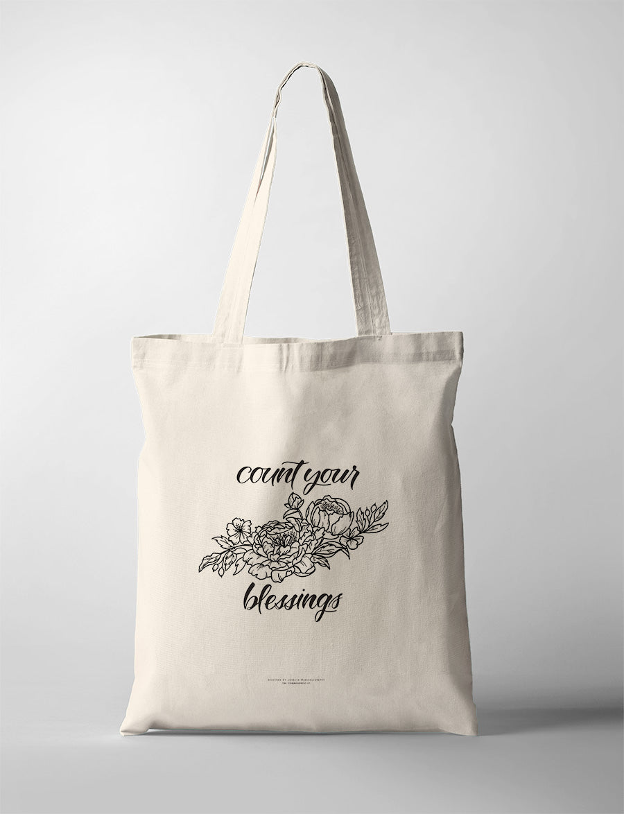 Count Your Blessings {Tote Bag} - tote bag by Jessoligraphy, The Commandment Co , Singapore Christian gifts shop