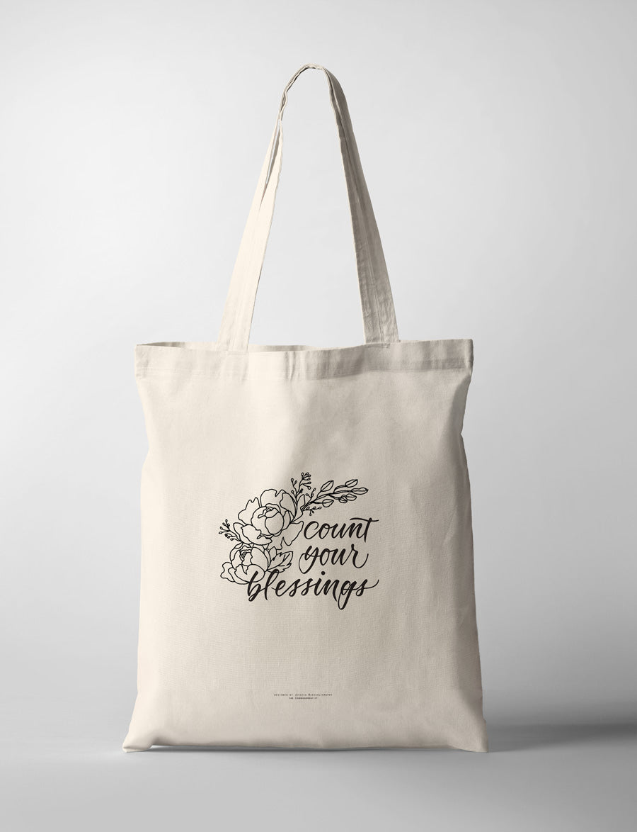 Count Your Blessings {Tote Bag} - tote bag by Jessoligraphy, The Commandment Co , Singapore Christian gifts shop