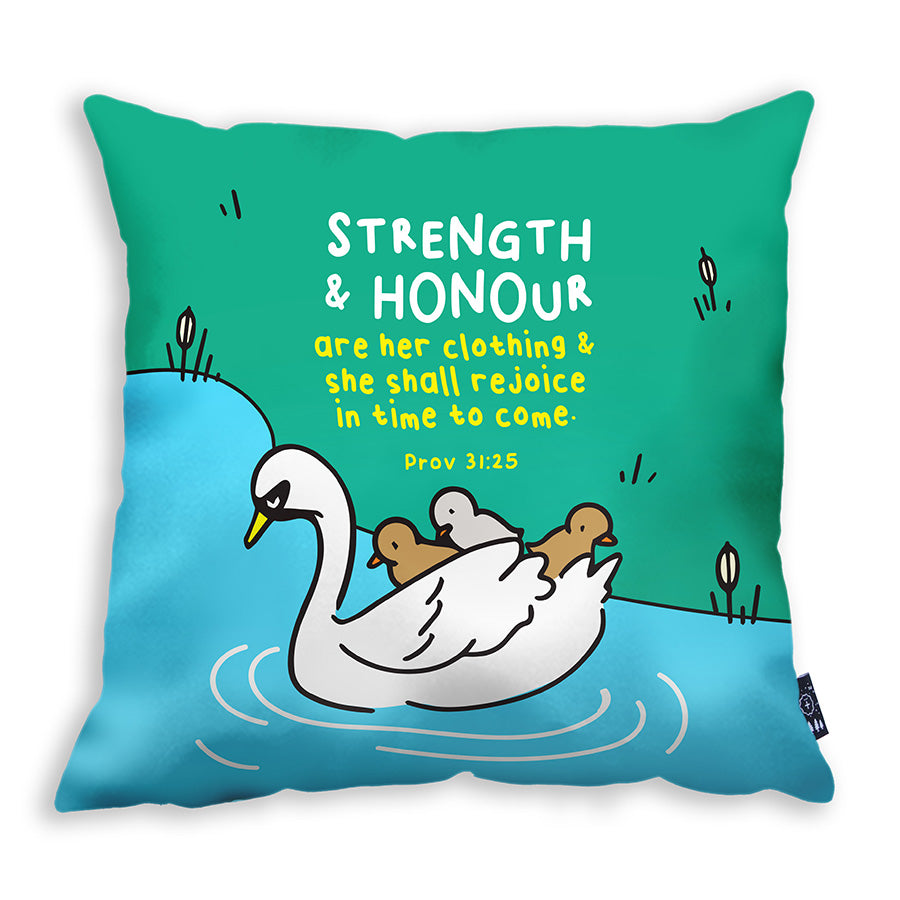 Strength & Honour - A Mother comforts {Cushion Cover} - Cushion Covers by The Commandment Co, The Commandment Co , Singapore Christian gifts shop