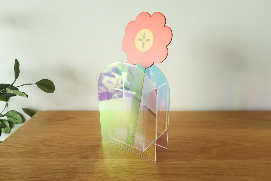 Love The Lord {Iridescent Acrylic Vase} - by The Commandment Co, The Commandment Co , Singapore Christian gifts shop