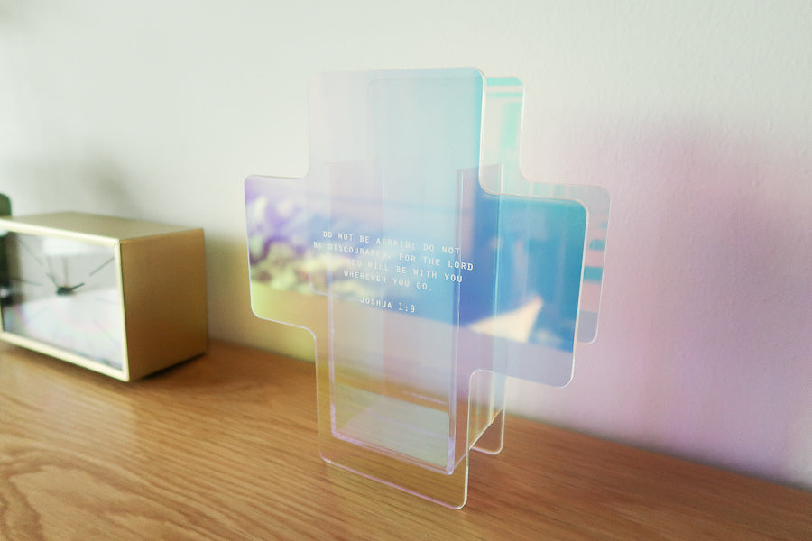 Do Not Be Afraid {Iridescent Acrylic Vase} - by The Commandment Co, The Commandment Co , Singapore Christian gifts shop