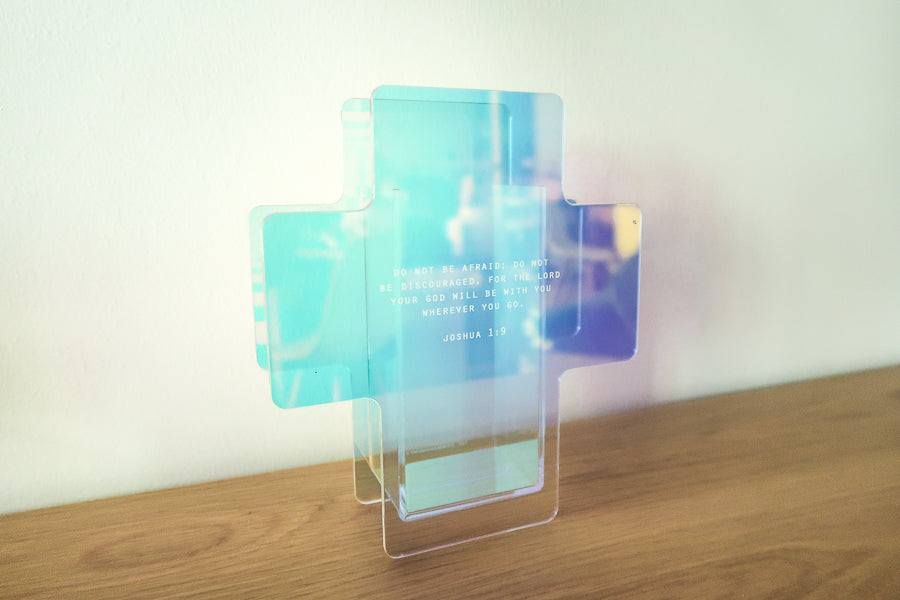 Do Not Be Afraid {Iridescent Acrylic Vase} - by The Commandment Co, The Commandment Co , Singapore Christian gifts shop