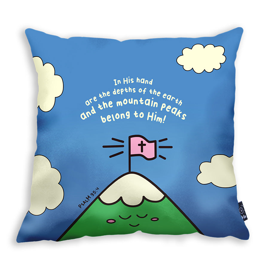 The Mountain Peaks Belong to Him {Cushion Cover} - Cushion Covers by The Commandment Co, The Commandment Co , Singapore Christian gifts shop