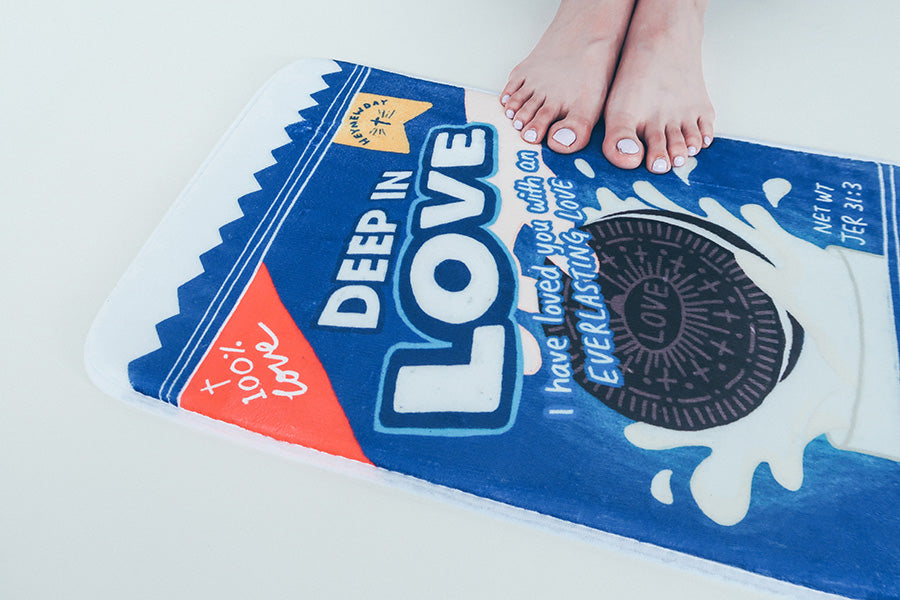 Deep In Love Biscuit {Door Mat} - door mat by The Commandment Co, The Commandment Co , Singapore Christian gifts shop
