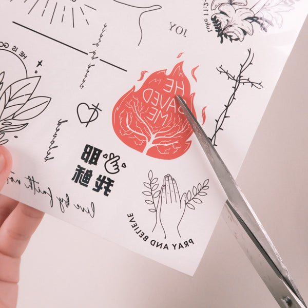 Temporary Tattoos Sheet - Tattoo by The Commandment Co, The Commandment Co , Singapore Christian gifts shop