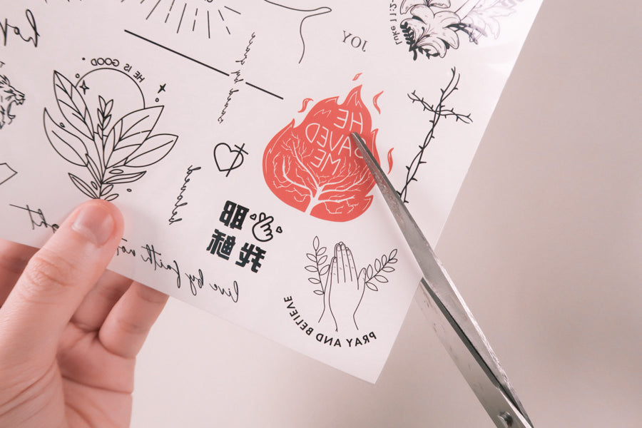 Temporary Tattoos Sheet - Tattoo by The Commandment Co, The Commandment Co , Singapore Christian gifts shop