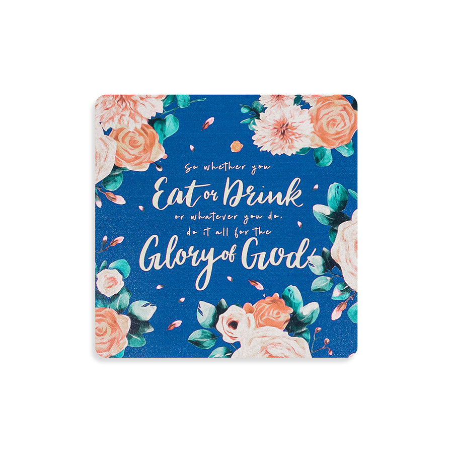 Eat Or Drink For The Glory Of God {Coasters} - coasters by The Commandment Co, The Commandment Co