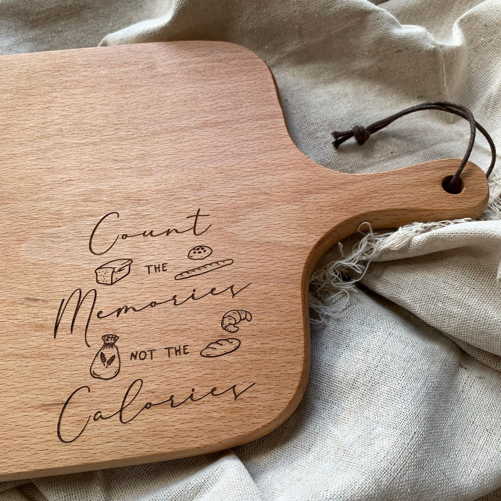 Count The Memories | Wooden Serving Board - cutting board by Thycupbearer, The Commandment Co , Singapore Christian gifts shop