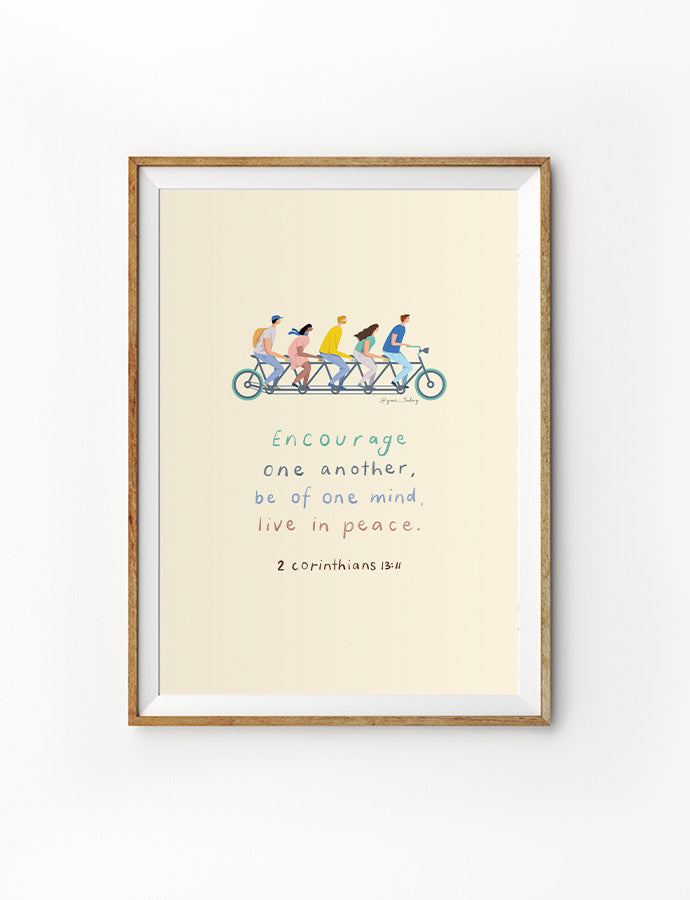 Encourage One Another {Poster} - Posters by YMI, The Commandment Co