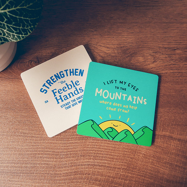 I Lift My Eyes To The Mountains {Coasters} - coasters by The Commandment Co, The Commandment Co , Singapore Christian gifts shop