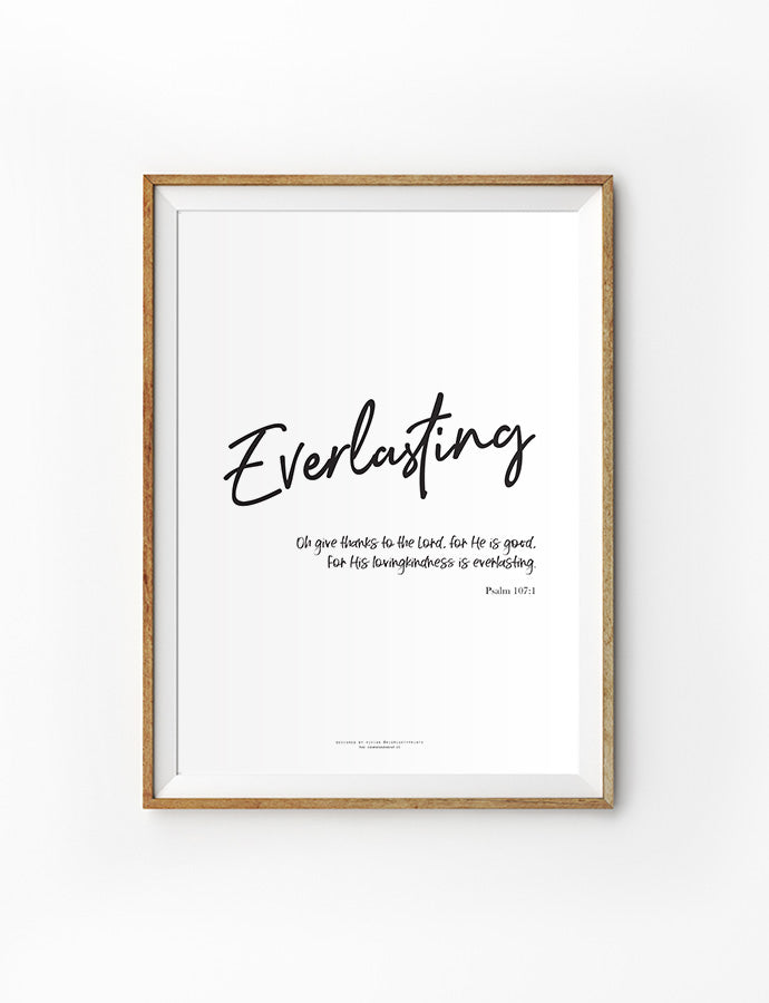 Everlasting {Poster} - Posters by His Mighty Prints, The Commandment Co