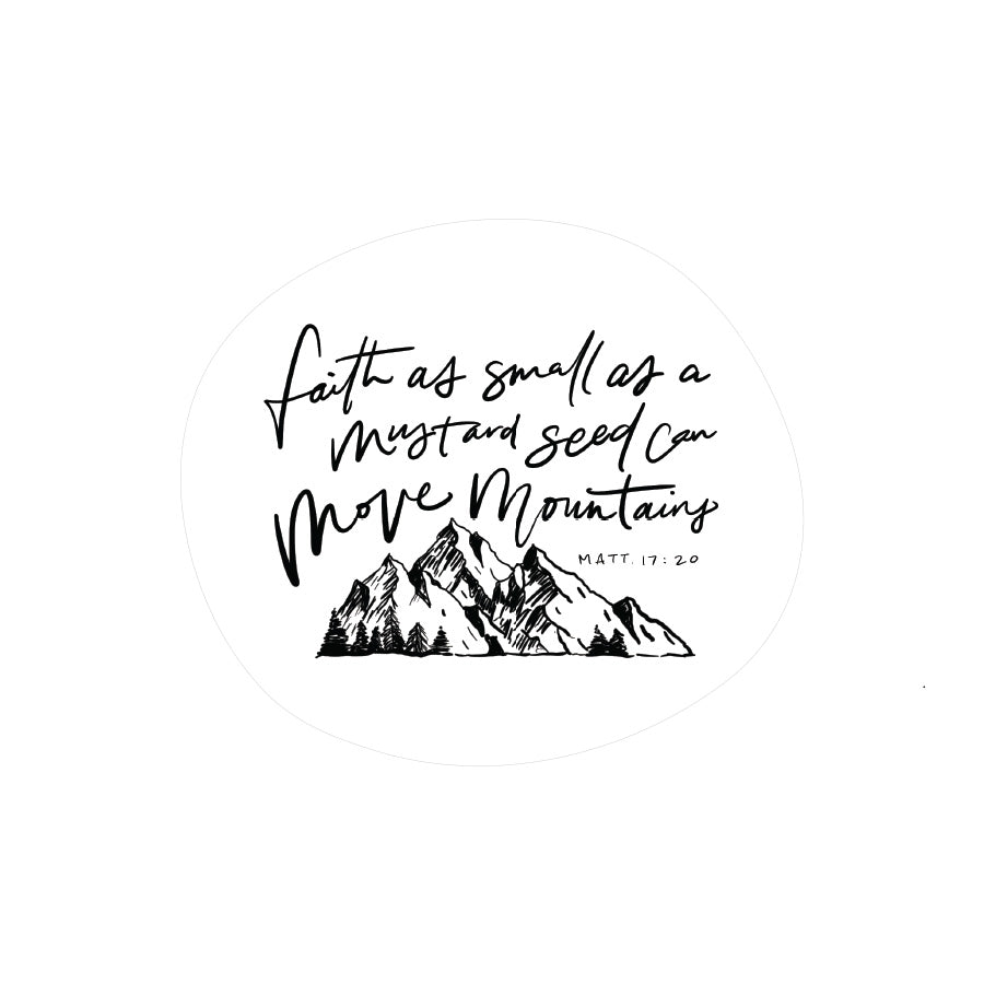 Mustard Seed Faith Can Move Mountains {Mirror Decal Stickers} - Decal by Hannah Letters, The Commandment Co , Singapore Christian gifts shop