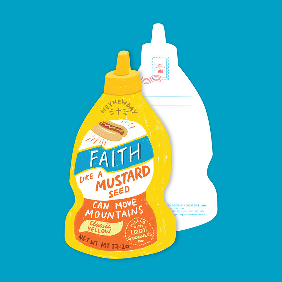Faith Mustard Sauce {LOVE SUPERMARKET Card} - Cards by The Commandment Co, The Commandment Co , Singapore Christian gifts shop