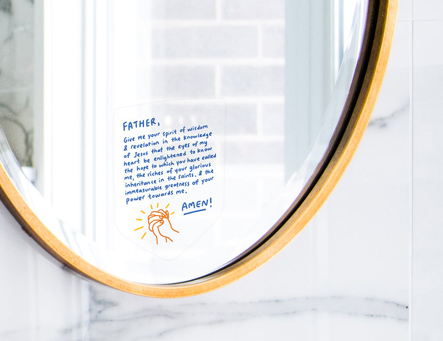 Father Give Me Your Spirit of Wisdom {Mirror Decal Stickers} - Decal by The Commandment Co, The Commandment Co , Singapore Christian gifts shop