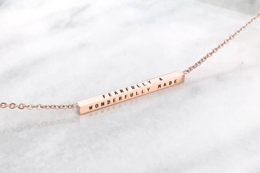 For God Is Love {Bar Pendant Necklace} - Necklace {by J&Co Foundry} by J&Co Foundry, The Commandment Co , Singapore Christian gifts shop